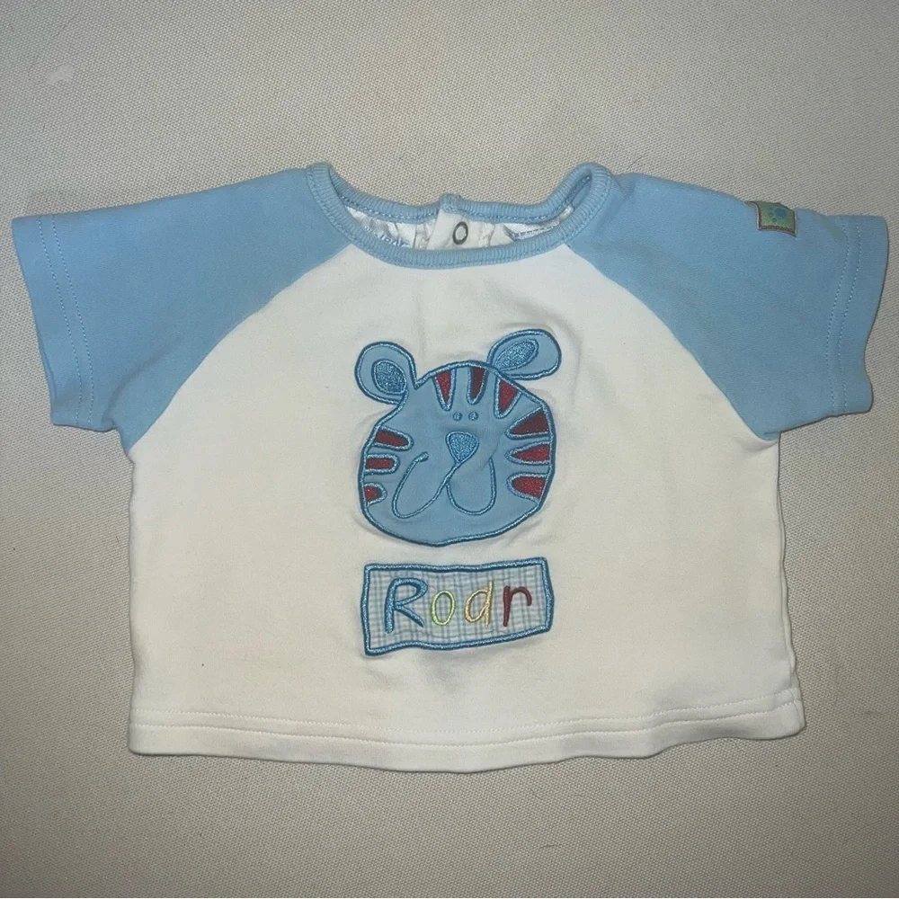 Miniwear Classics Vintage Baby Y2K Matching Set Seersucker 6-9 Months
